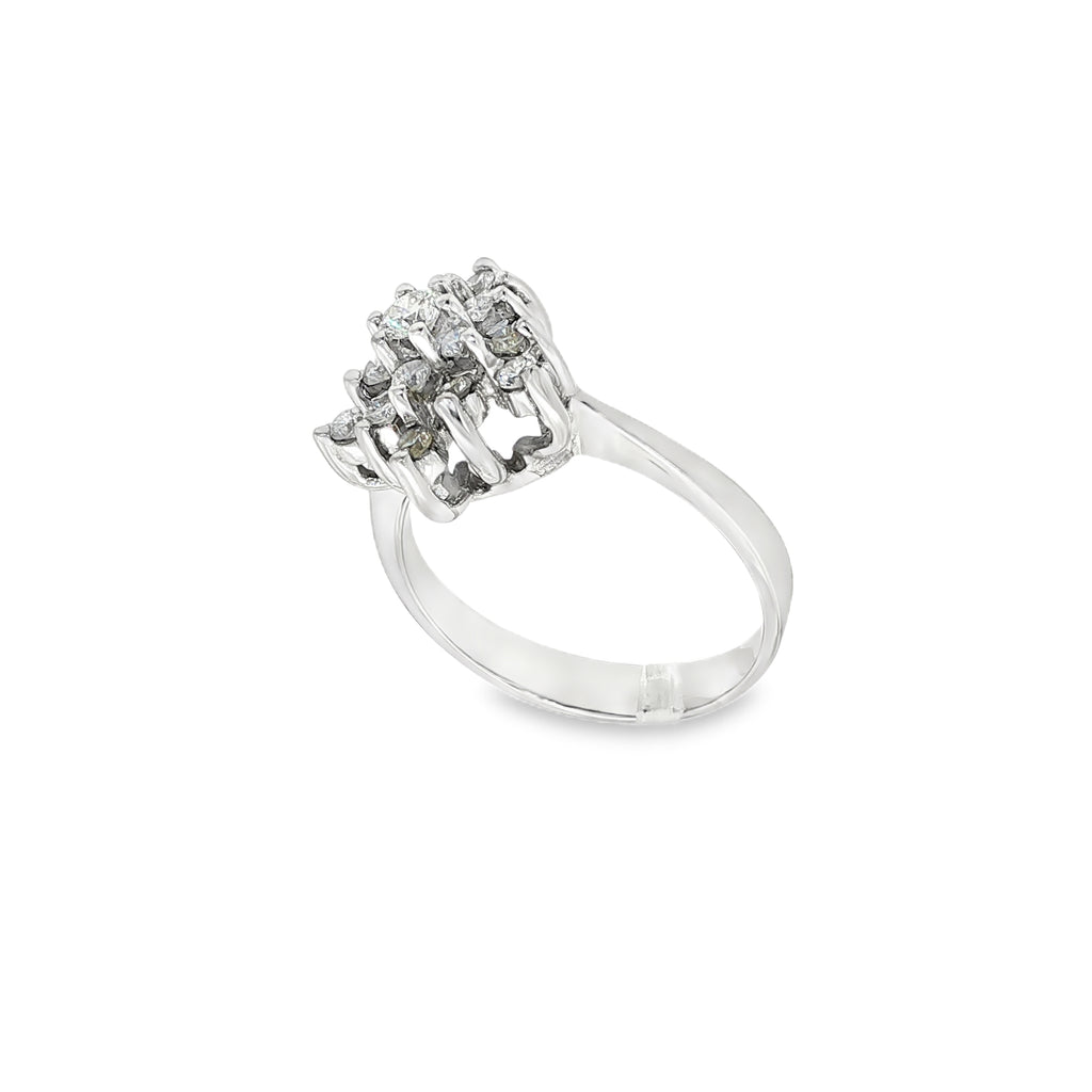 CONJUNTO ORO BLANCO CON BRILLANTES