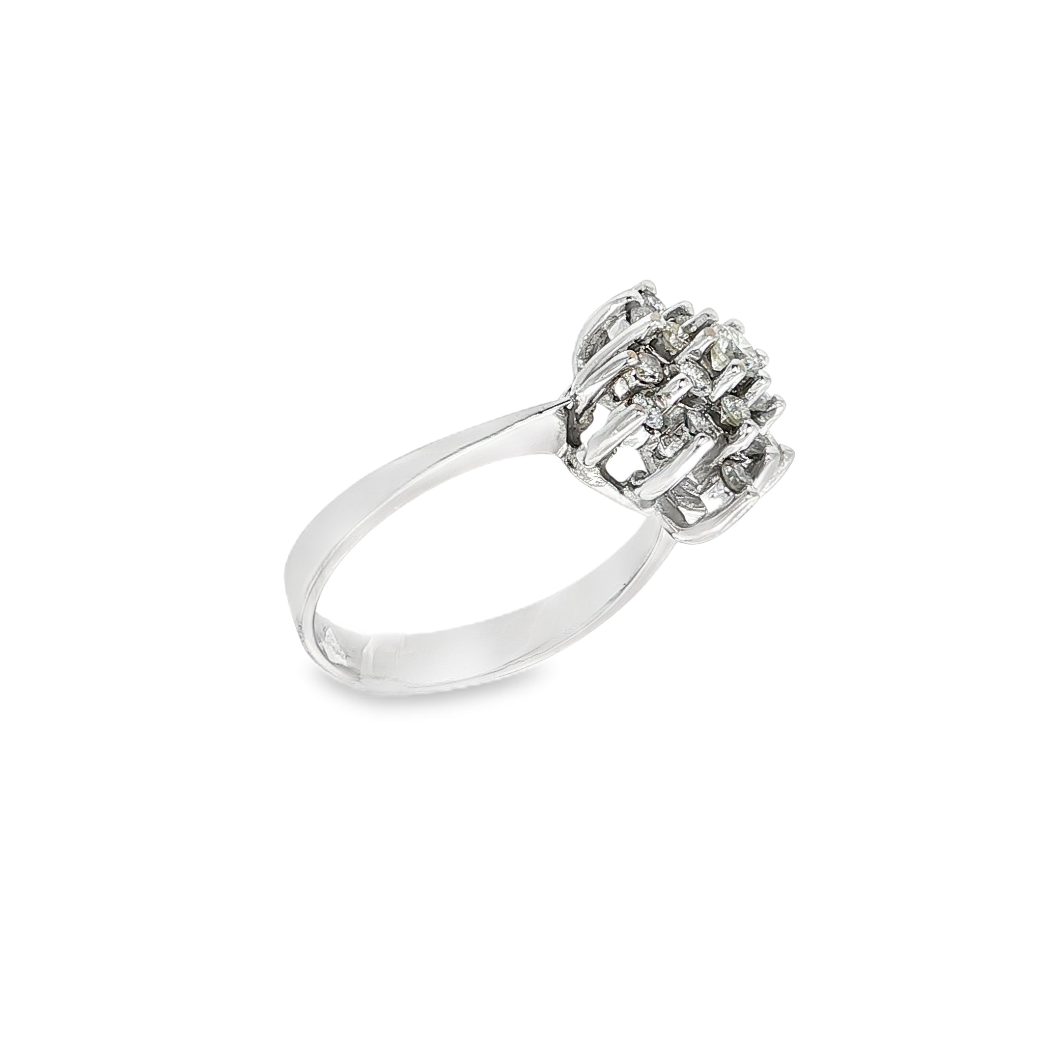 CONJUNTO ORO BLANCO CON BRILLANTES