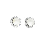 CONJUNTO ORO BLANCO CON PERLA Y BRILLANTES