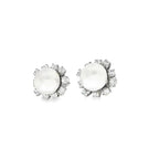 CONJUNTO ORO BLANCO CON PERLA Y BRILLANTES