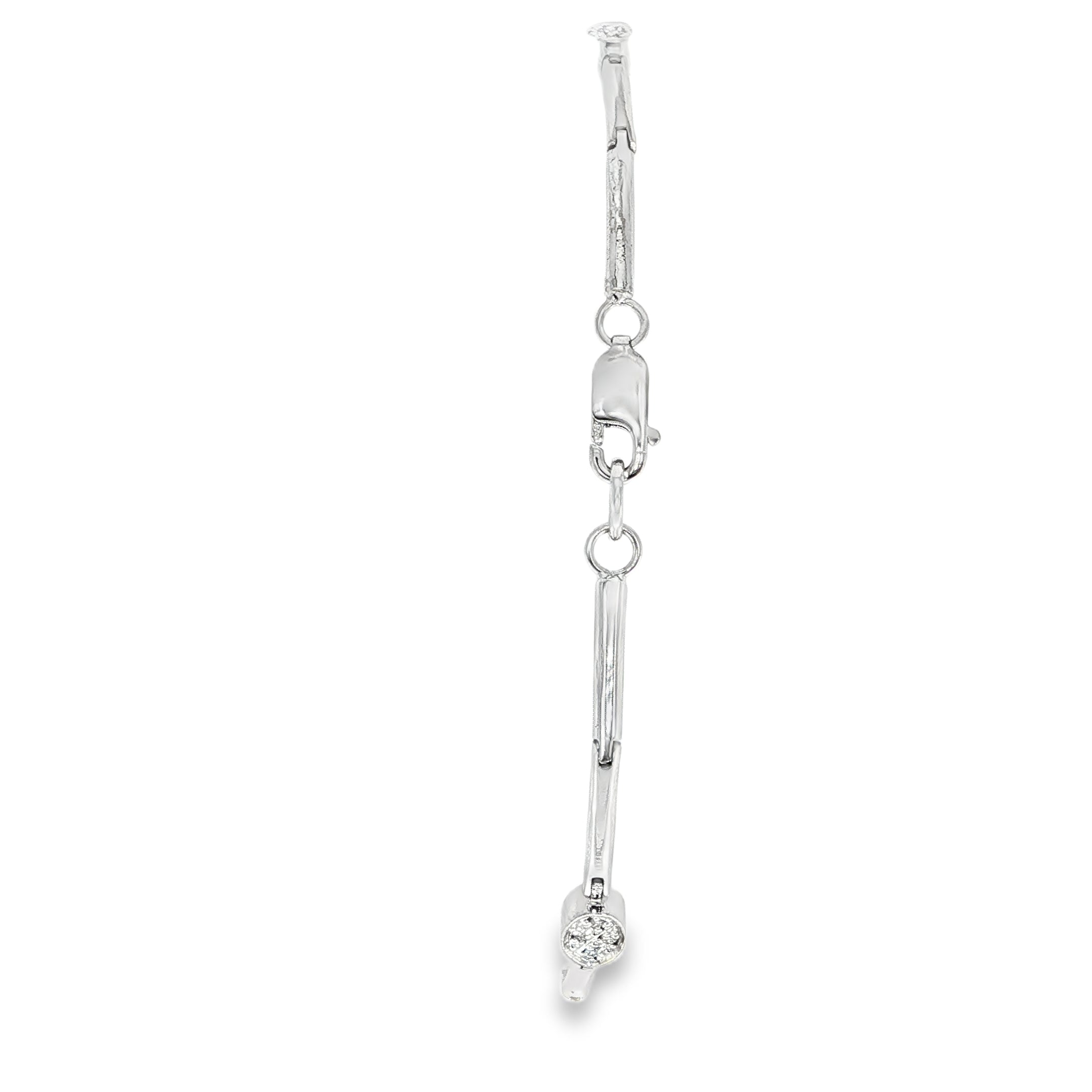 CONJUNTO COLLAR, PULSERA, SORTIJA Y PENDIENTES ORO BLANCO Y BRILLANTES