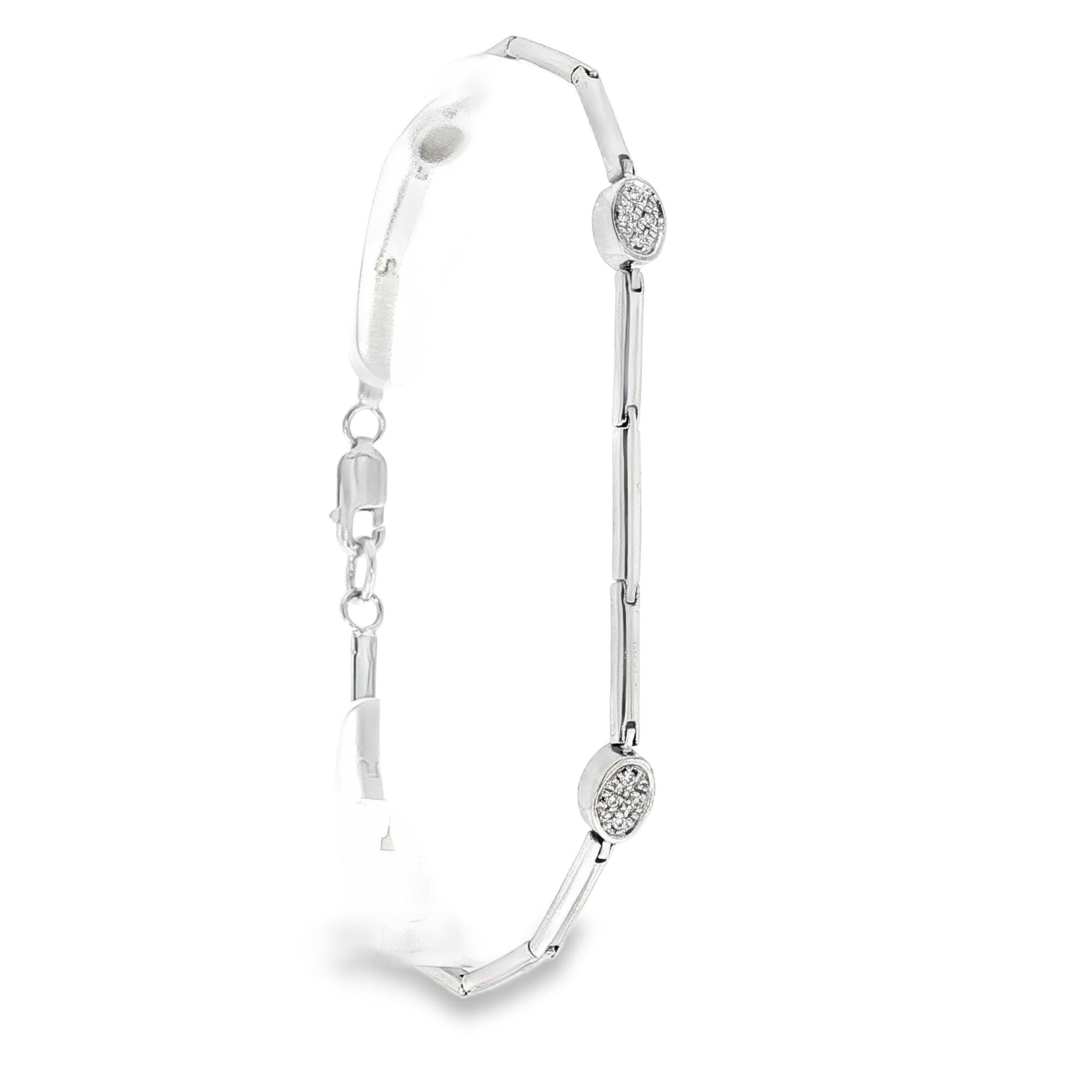 CONJUNTO COLLAR, PULSERA, SORTIJA Y PENDIENTES ORO BLANCO Y BRILLANTES