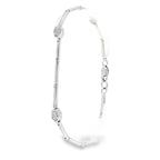 CONJUNTO COLLAR, PULSERA, SORTIJA Y PENDIENTES ORO BLANCO Y BRILLANTES