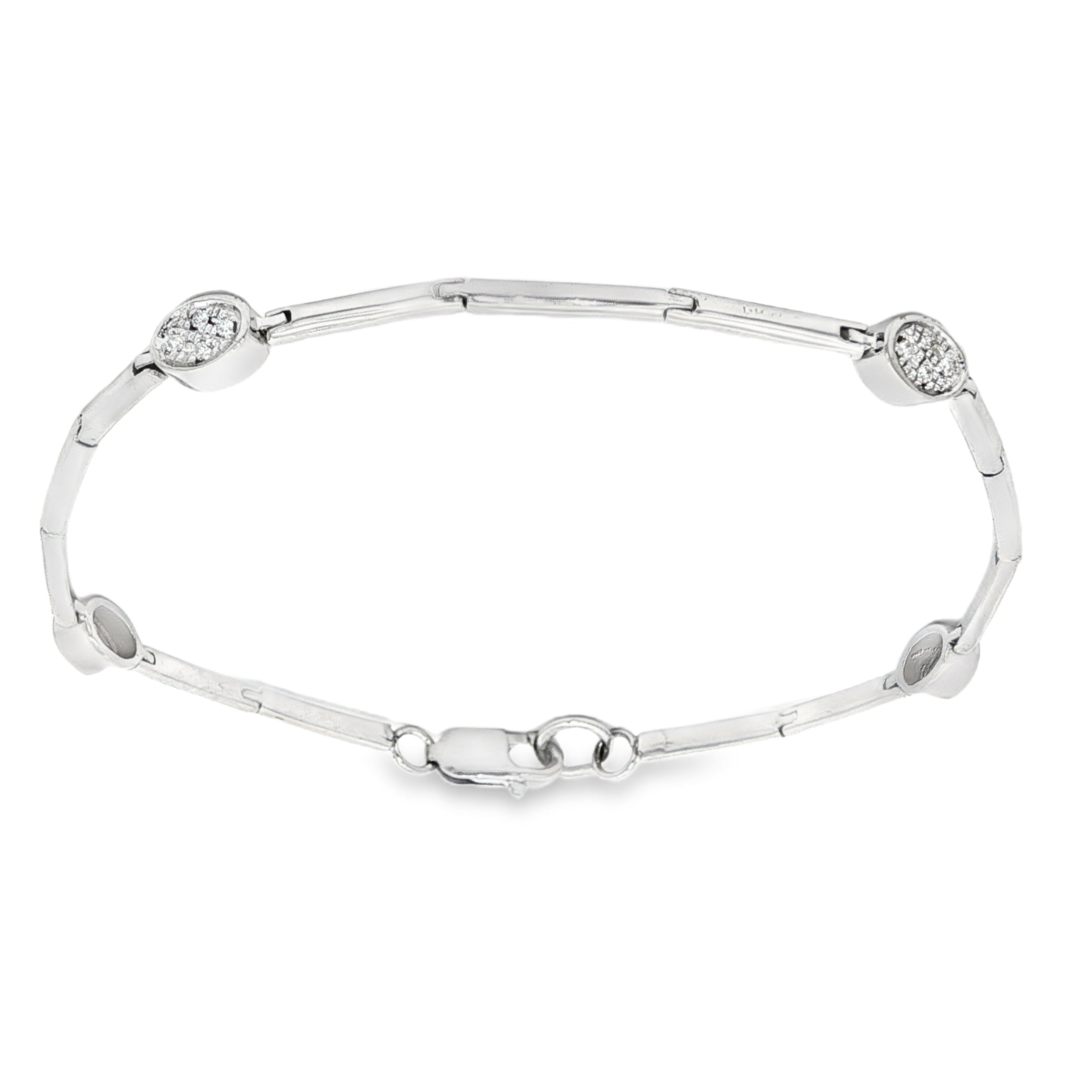 CONJUNTO COLLAR, PULSERA, SORTIJA Y PENDIENTES ORO BLANCO Y BRILLANTES