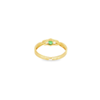 ANILLO CON CIRCONITAS Y ESMERALDA