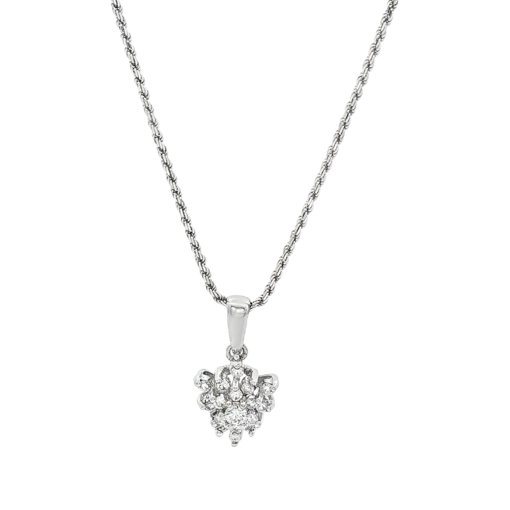 CONJUNTO ORO BLANCO CON BRILLANTES