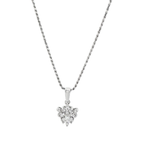 CONJUNTO ORO BLANCO CON BRILLANTES