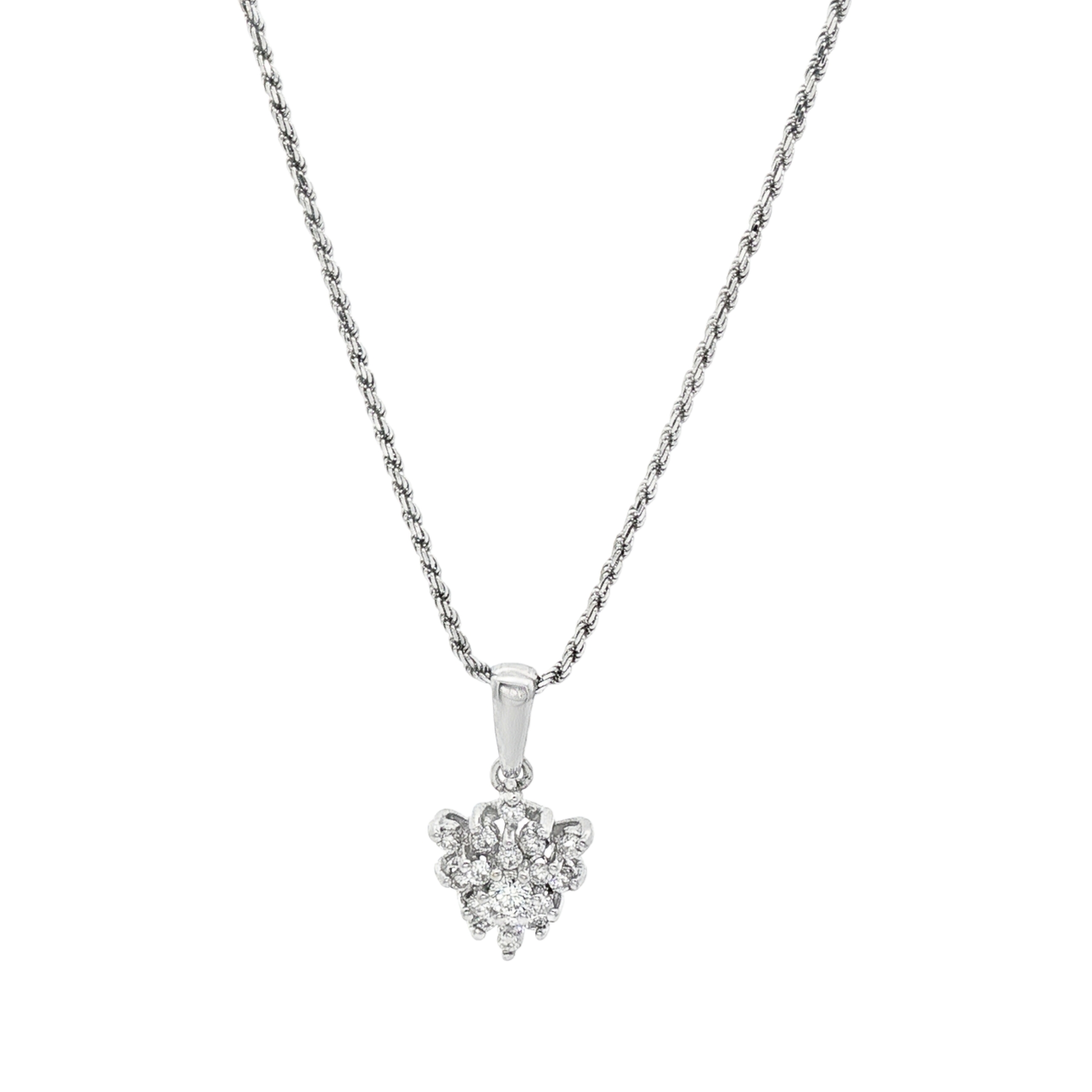 CONJUNTO ORO BLANCO CON BRILLANTES
