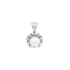 CONJUNTO ORO BLANCO CON PERLA Y BRILLANTES
