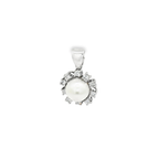 CONJUNTO ORO BLANCO CON PERLA Y BRILLANTES