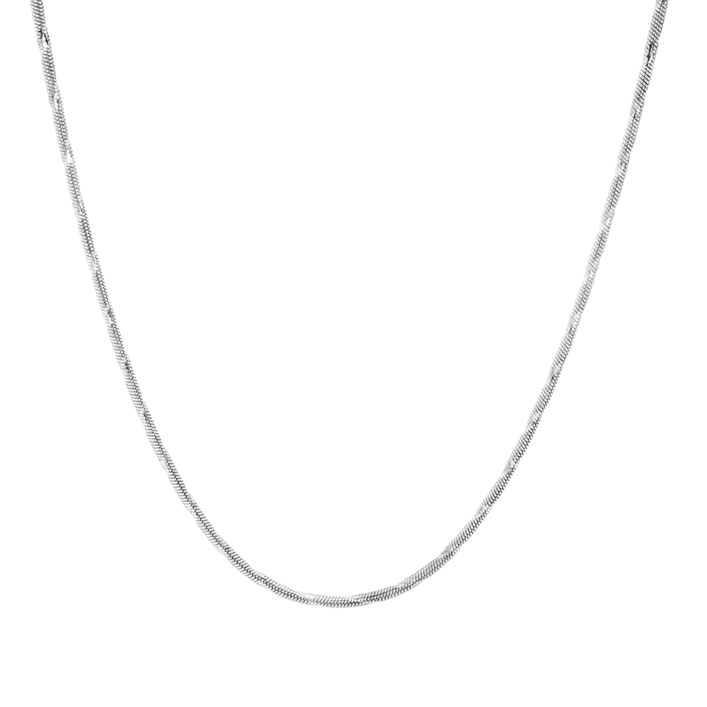 CADENA COLA DE RATON ORO BLANCO