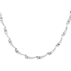 COLLAR ORO BLANCO CON BRILLANTES