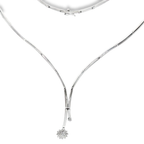 CONJUNTO COLLAR, PULSERA, SORTIJA Y PENDIENTES ORO BLANCO Y BRILLANTES