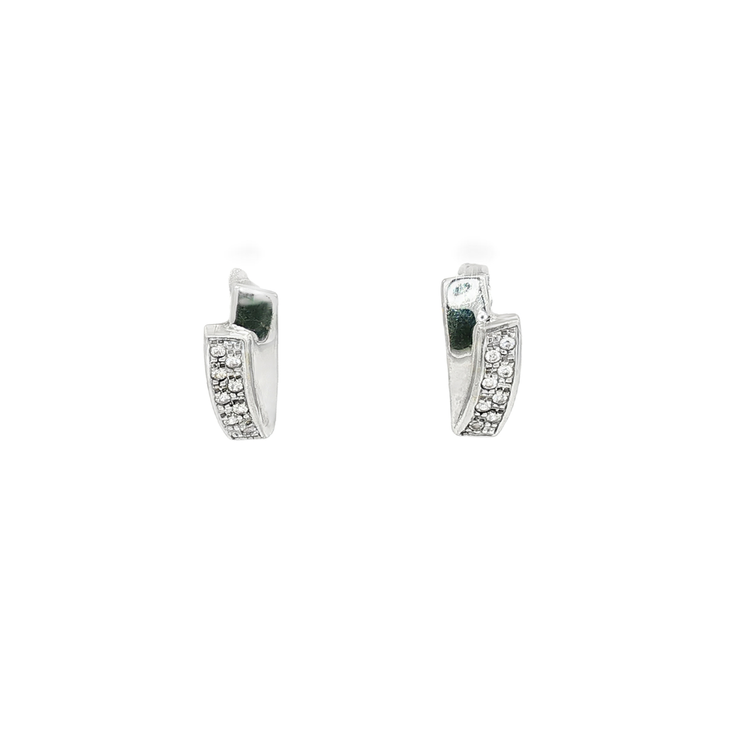 PENDIENTES DE ORO BLANCO CON CIRCONITAS