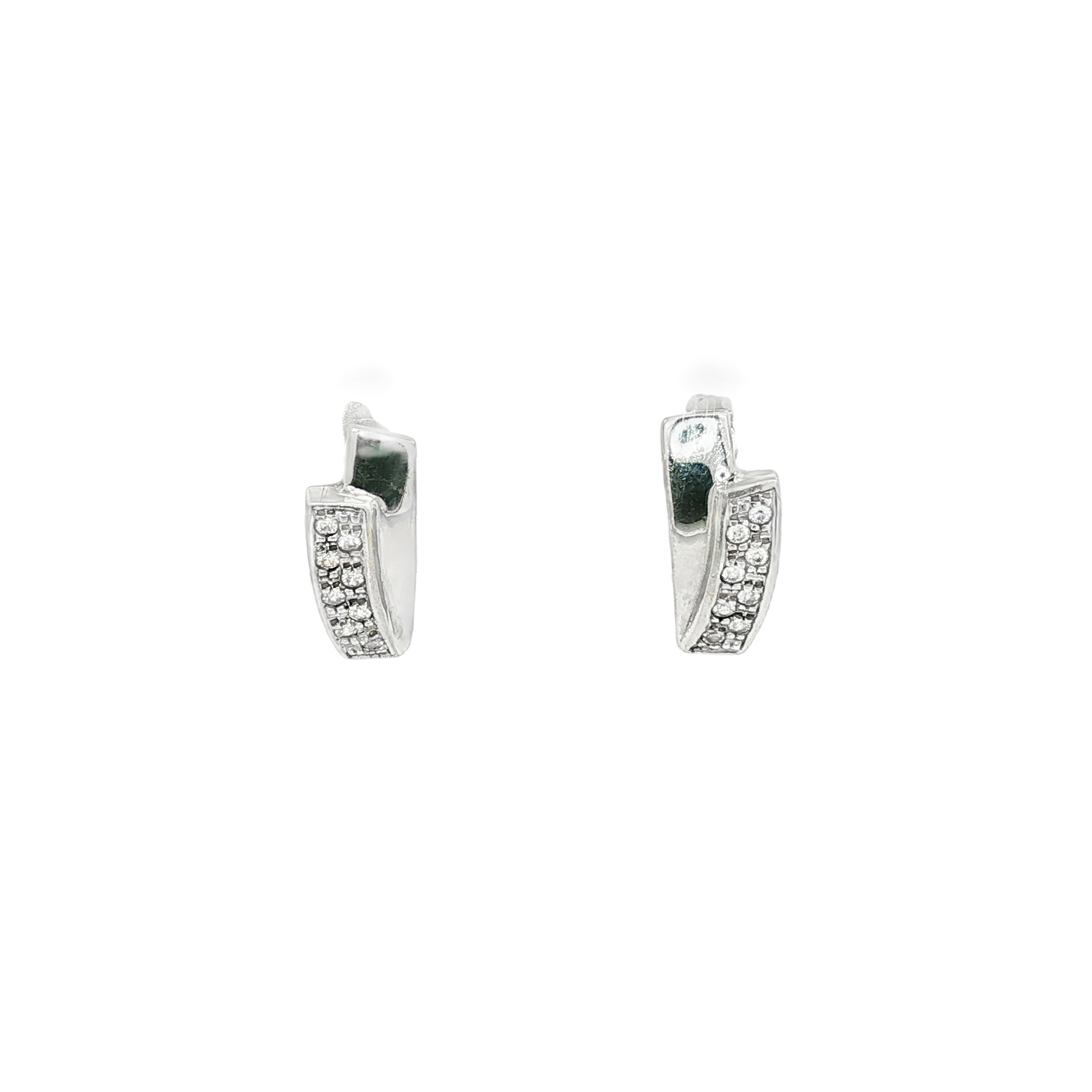 PENDIENTES DE ORO BLANCO CON CIRCONITAS