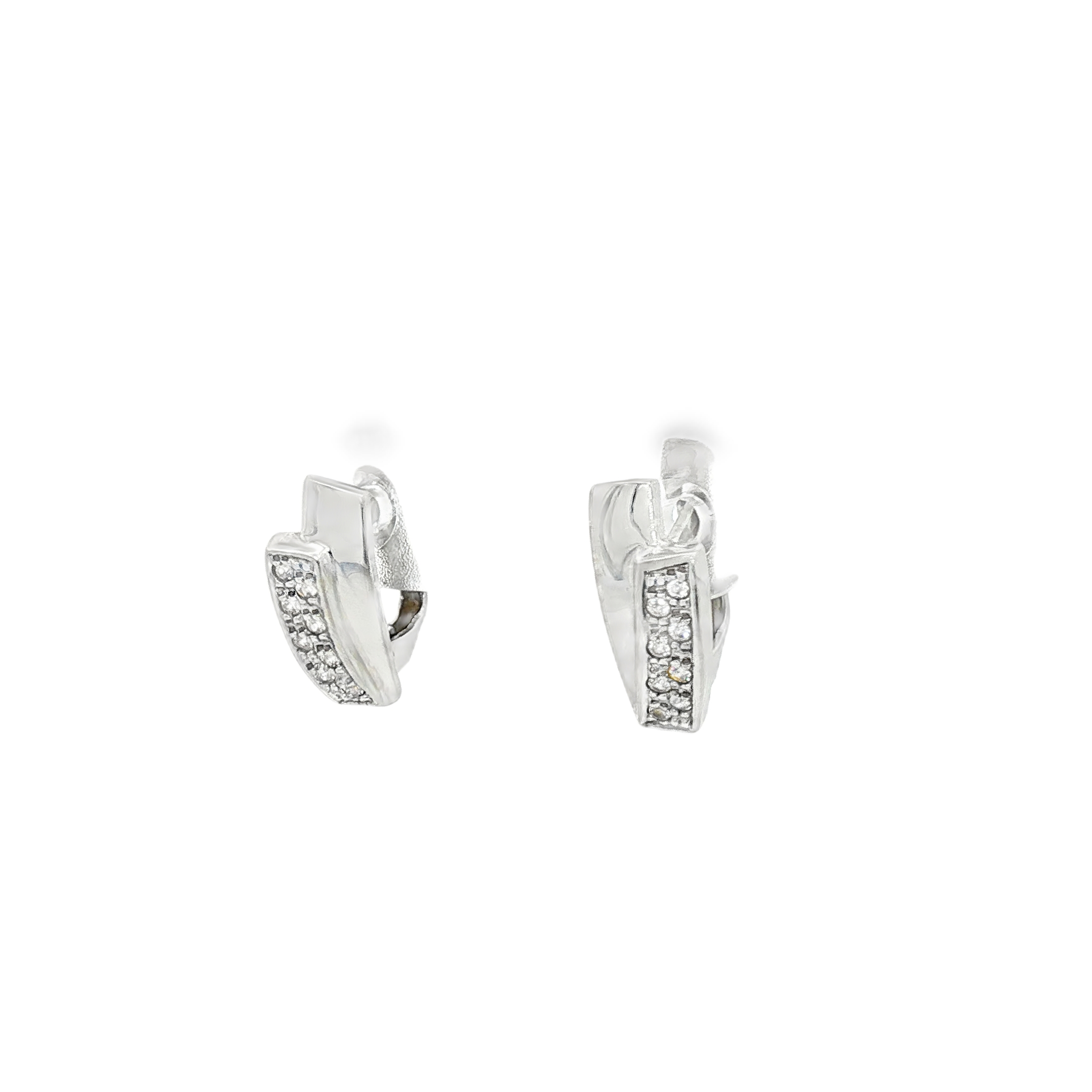 PENDIENTES DE ORO BLANCO CON CIRCONITAS