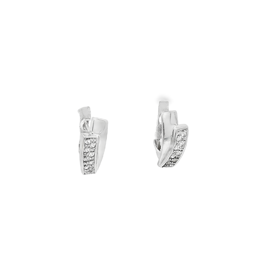 PENDIENTES DE ORO BLANCO CON CIRCONITAS