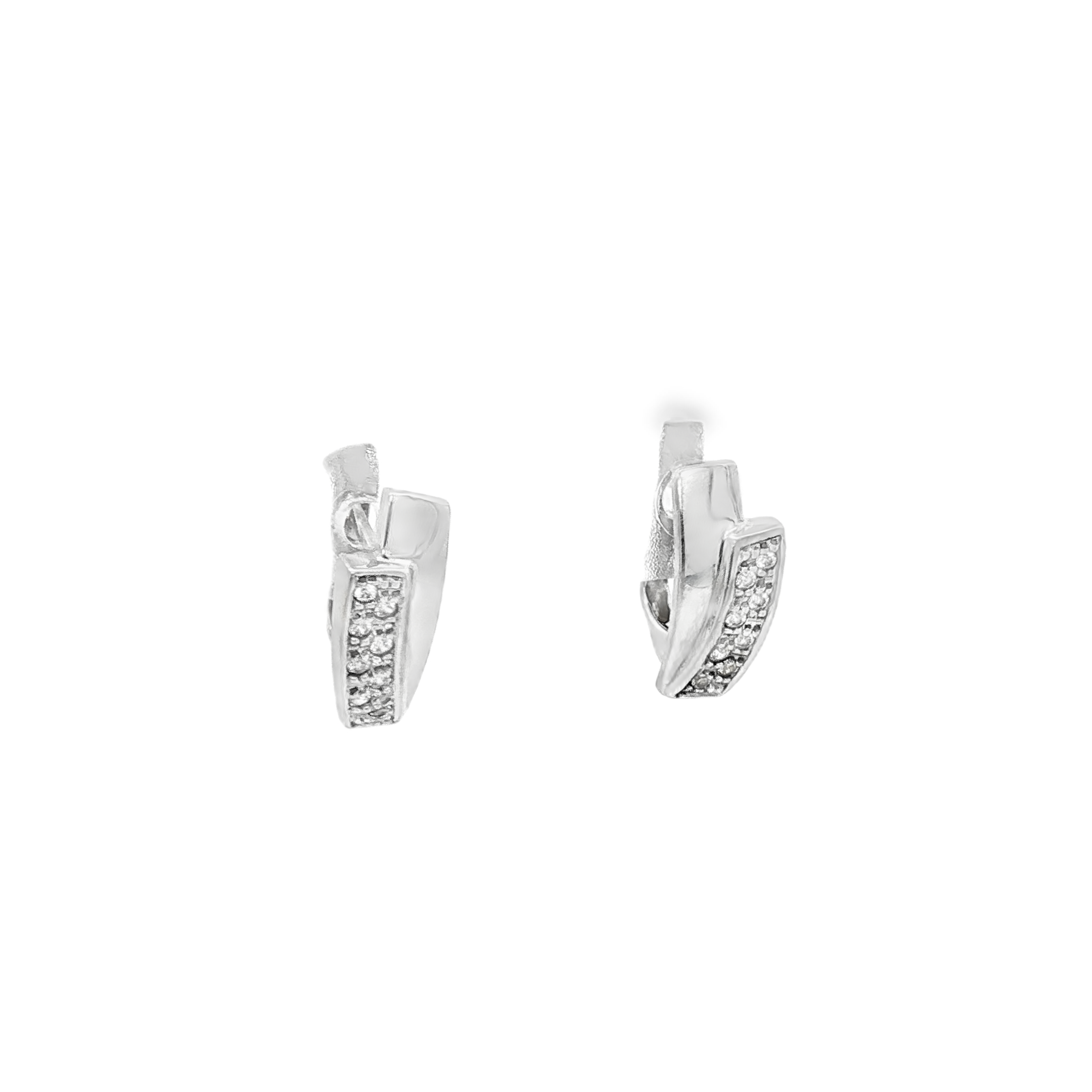 PENDIENTES DE ORO BLANCO CON CIRCONITAS