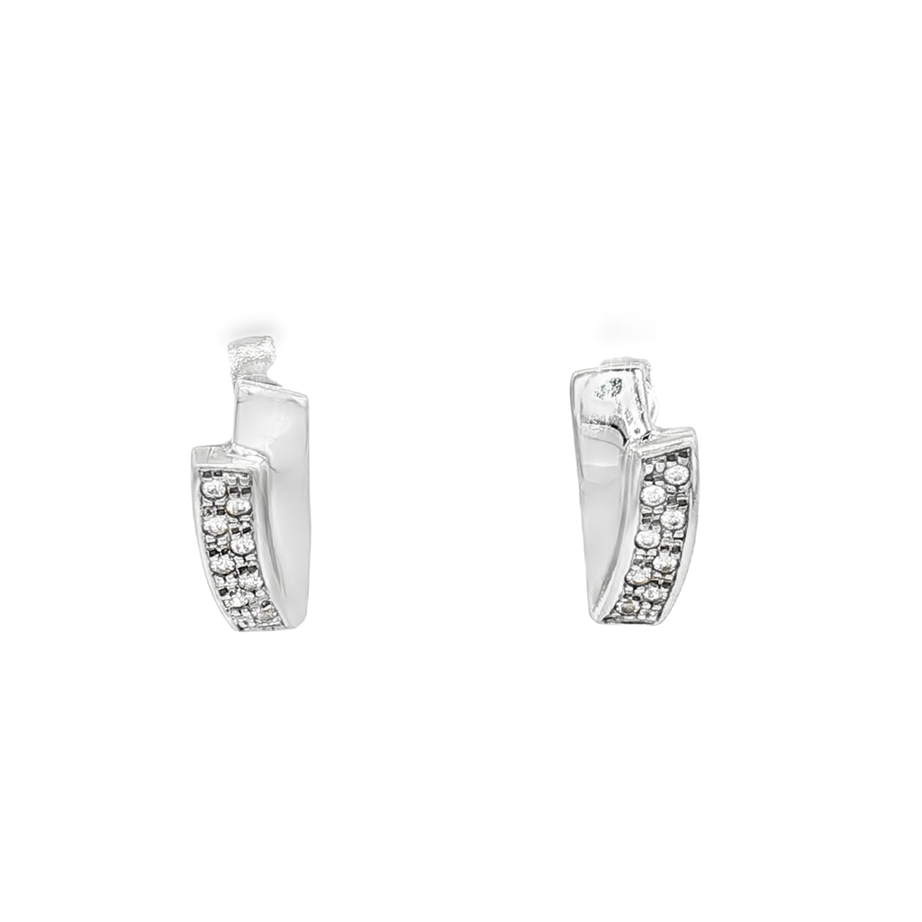 PENDIENTES DE ORO BLANCO CON CIRCONITAS