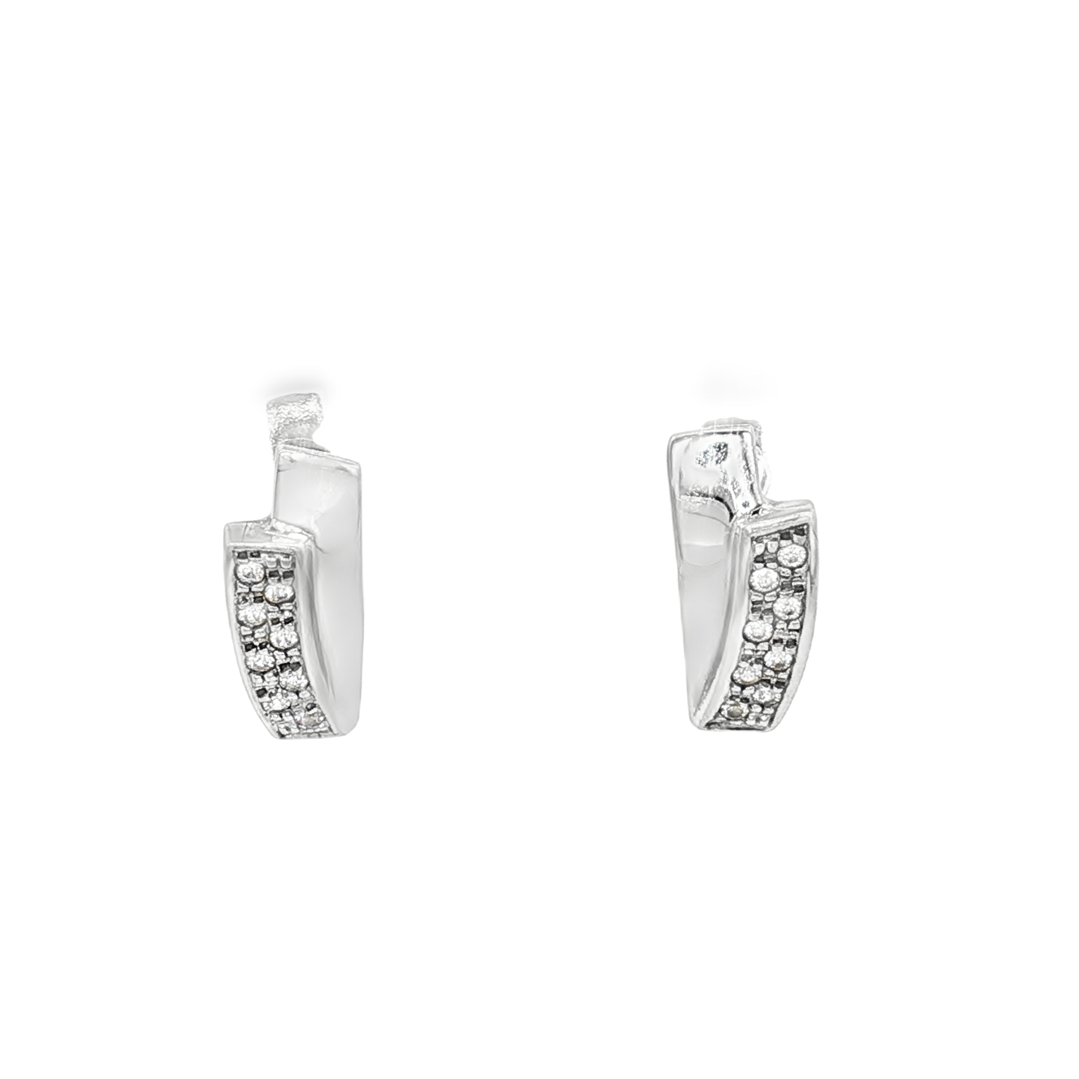 PENDIENTES DE ORO BLANCO CON CIRCONITAS