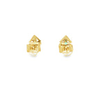 PENDIENTES PICOS CON ESMERALDAS Y BRILLANTES