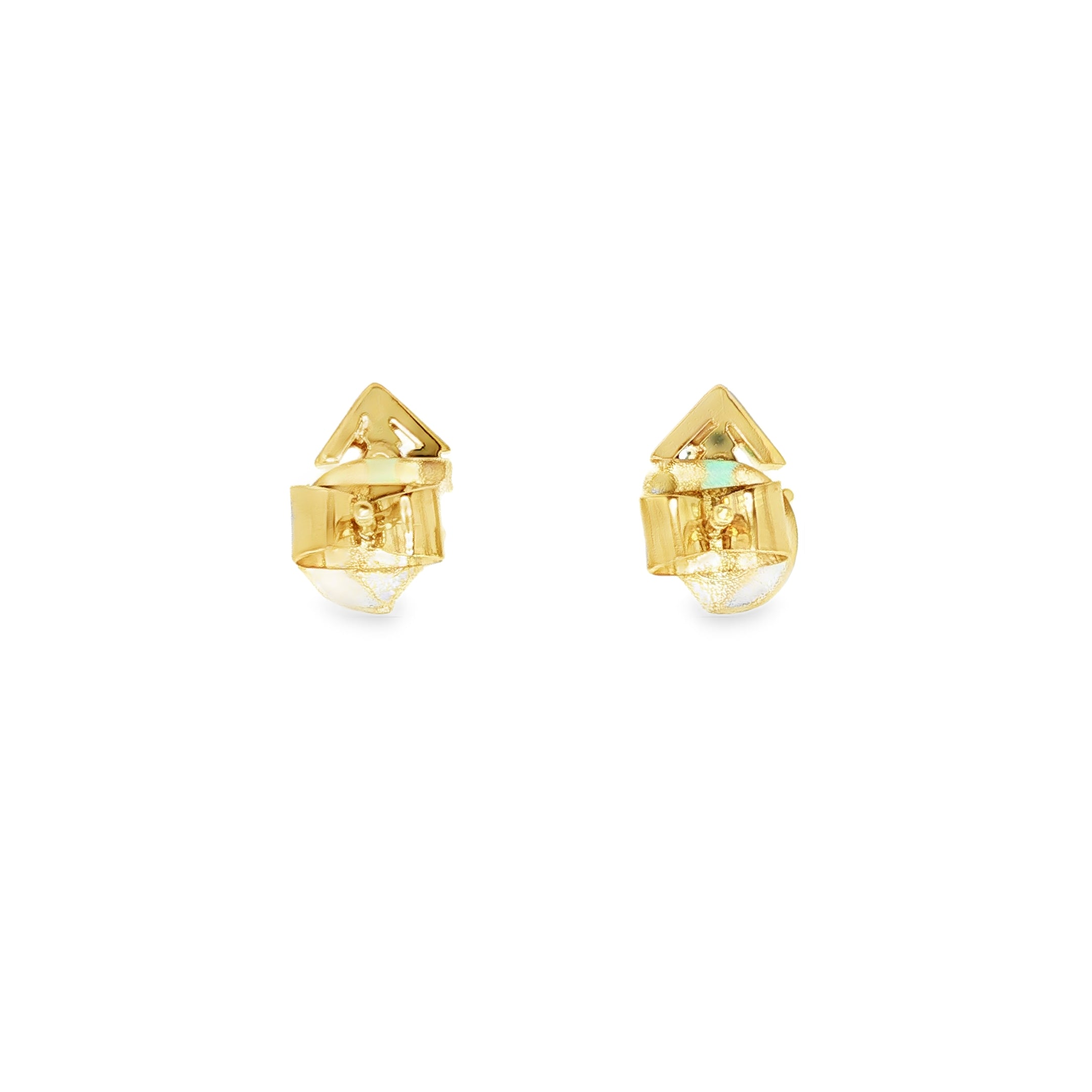 PENDIENTES PICOS CON ESMERALDAS Y BRILLANTES