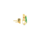 PENDIENTES PICOS CON ESMERALDAS Y BRILLANTES
