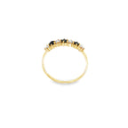 ANILLO CINQUILLO AZUL CON DIAMANTES