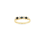 ANILLO CINQUILLO AZUL CON DIAMANTES