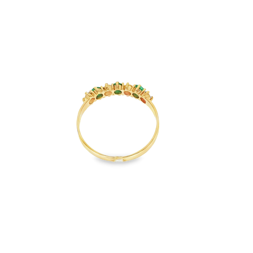 ANILLO CONQUILLO VERDE CON DIAMANTES
