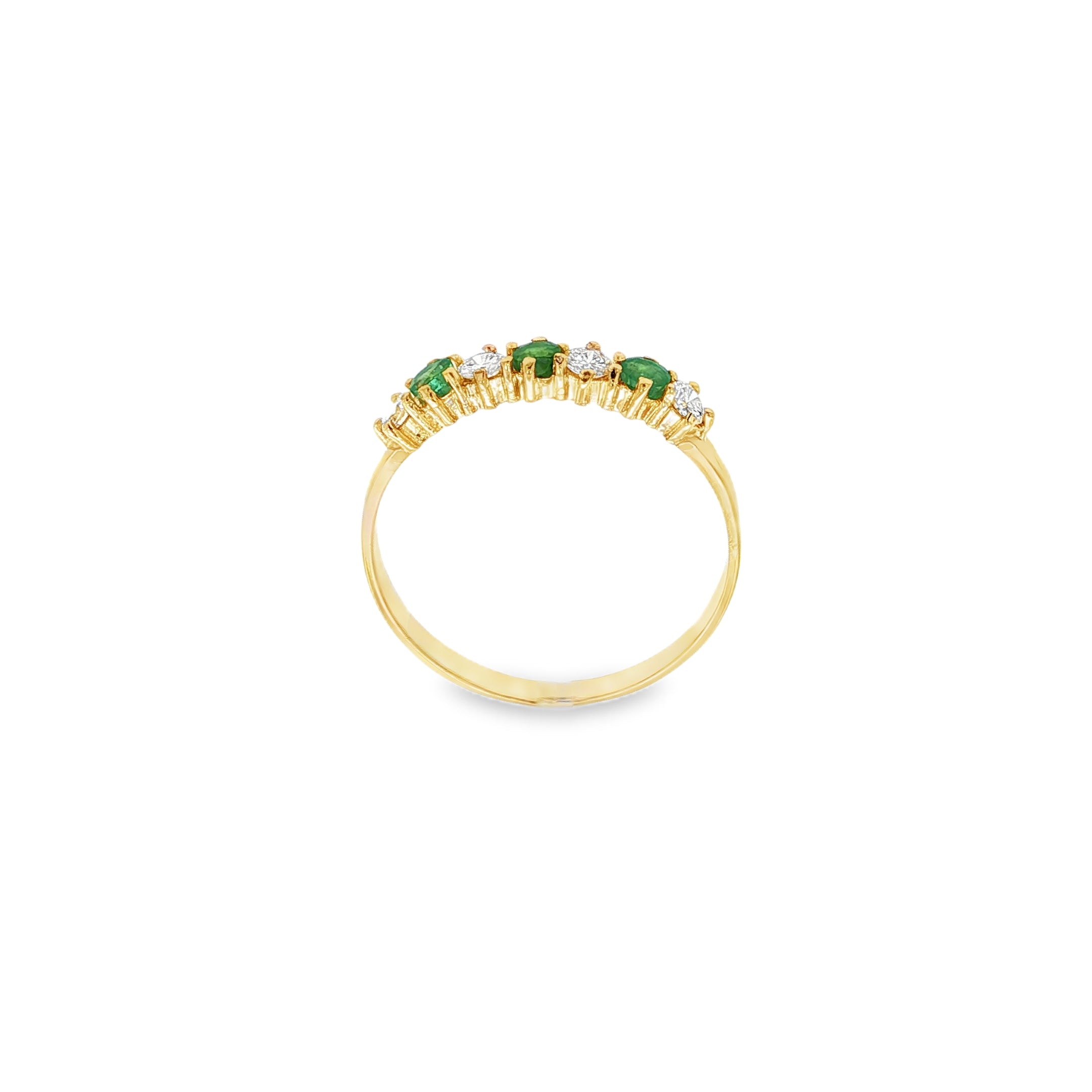 ANILLO CONQUILLO VERDE CON DIAMANTES