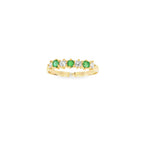 ANILLO CONQUILLO VERDE CON DIAMANTES