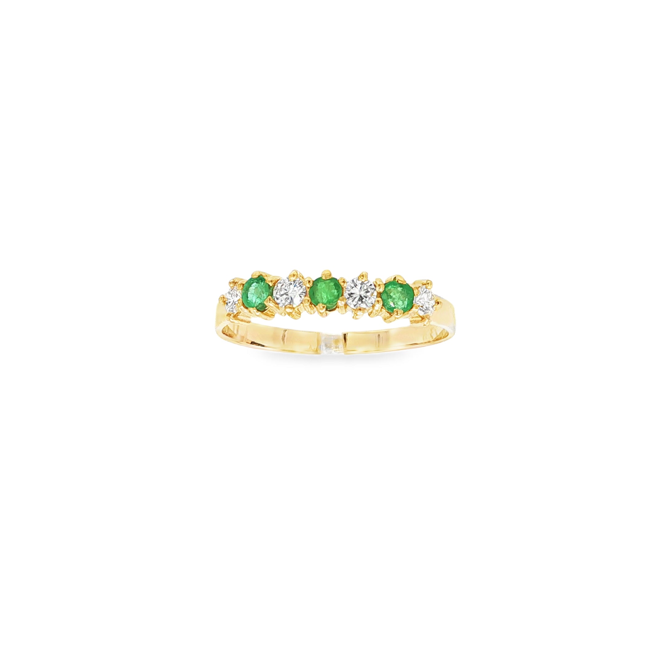 ANILLO CONQUILLO VERDE CON DIAMANTES