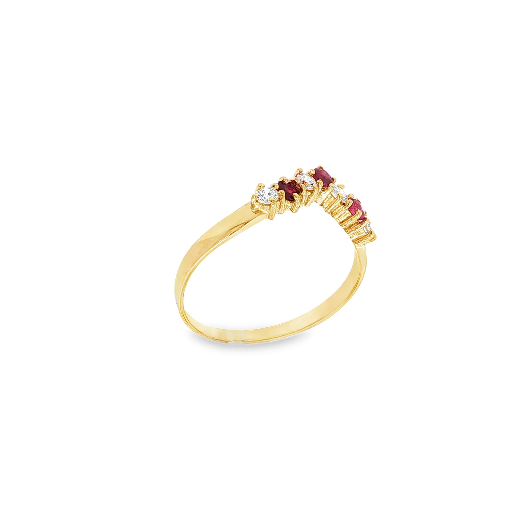 ANILLO PICO CON RUBIES Y DIAMANTES