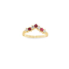 ANILLO PICO CON RUBIES Y DIAMANTES