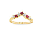 ANILLO PICO CON RUBIES Y DIAMANTES
