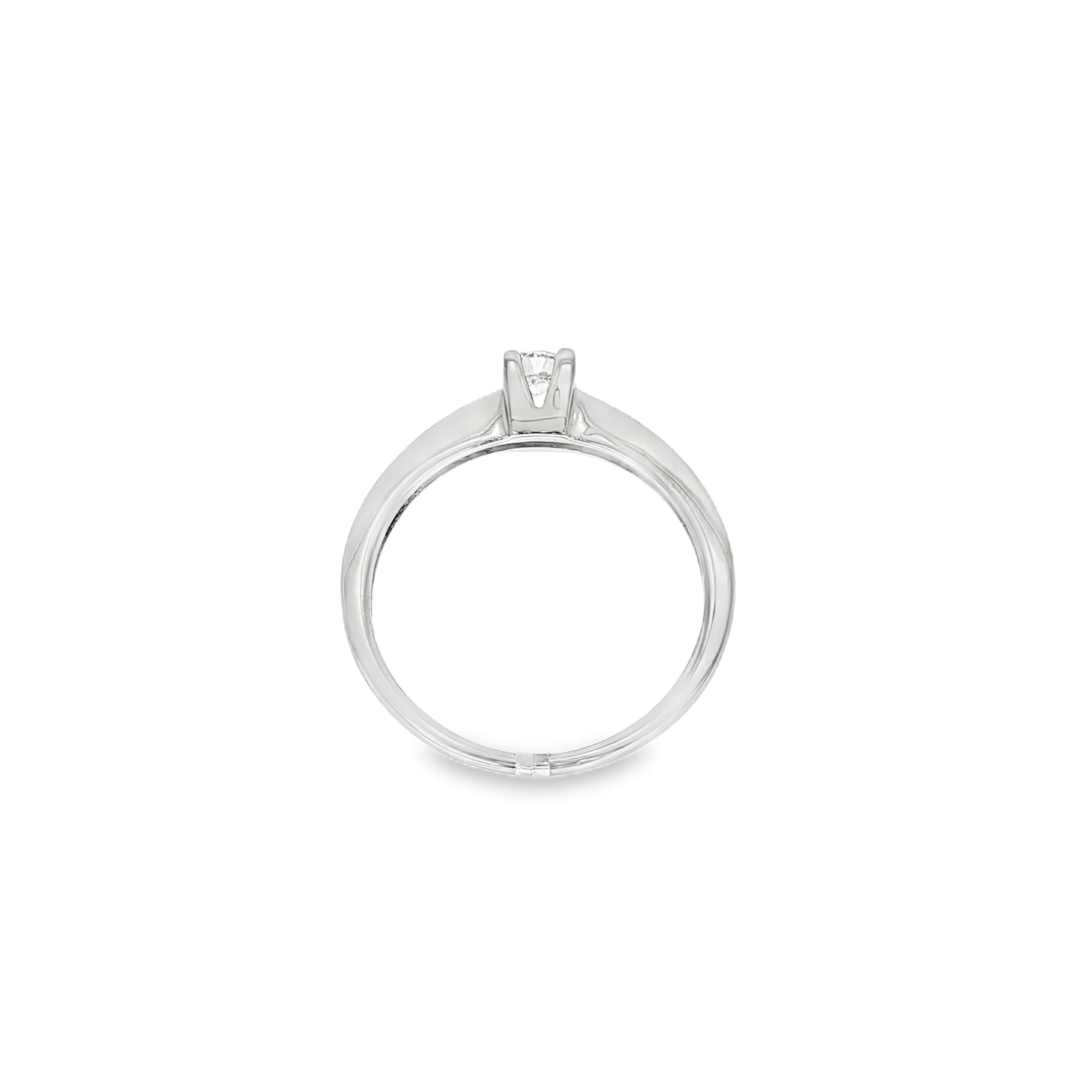 SOLITARIO ORO BLANCO CON BRILLANTE