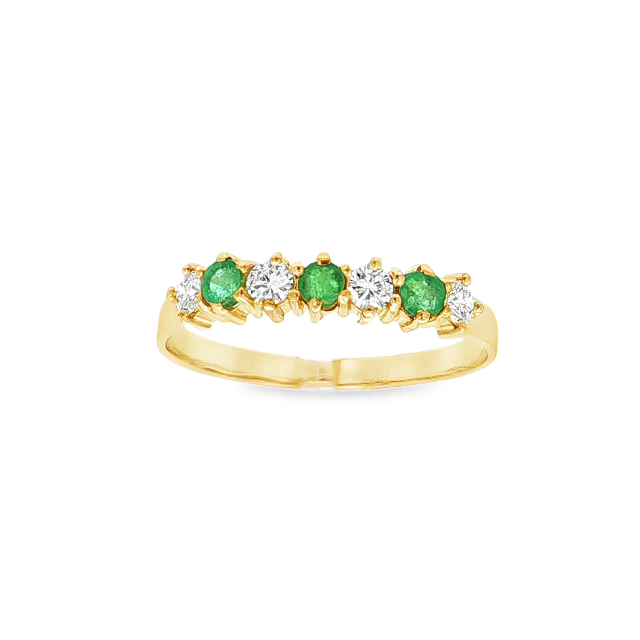 ANILLO CONQUILLO VERDE CON DIAMANTES