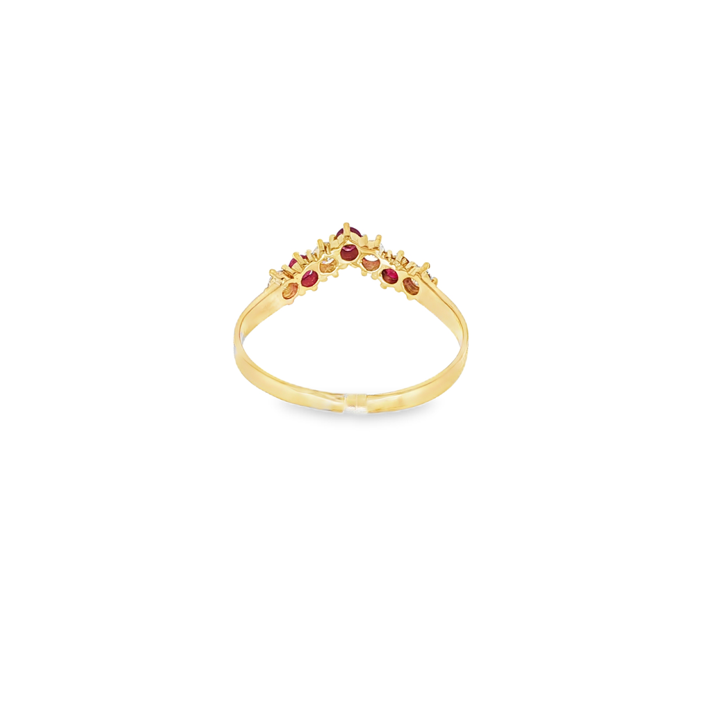 ANILLO PICO CON RUBIES Y DIAMANTES