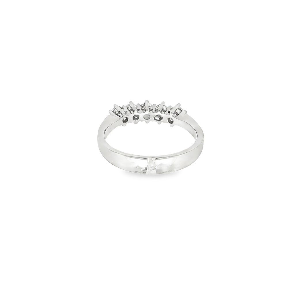 ANILLO CINQUILLO ORO BLANCO CON DIAMANTES