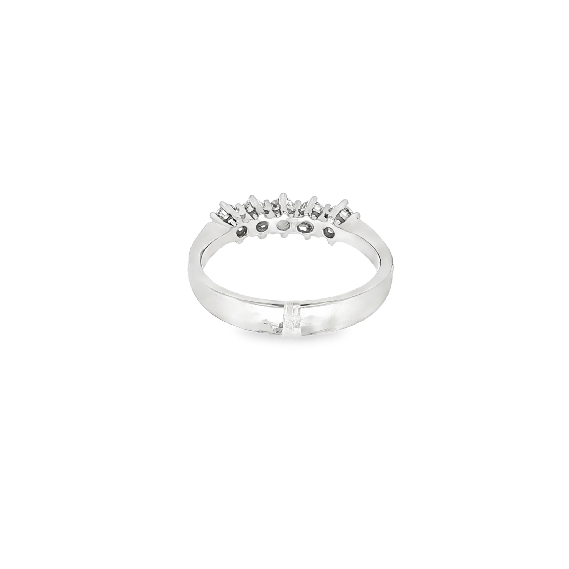 ANILLO CINQUILLO ORO BLANCO CON DIAMANTES