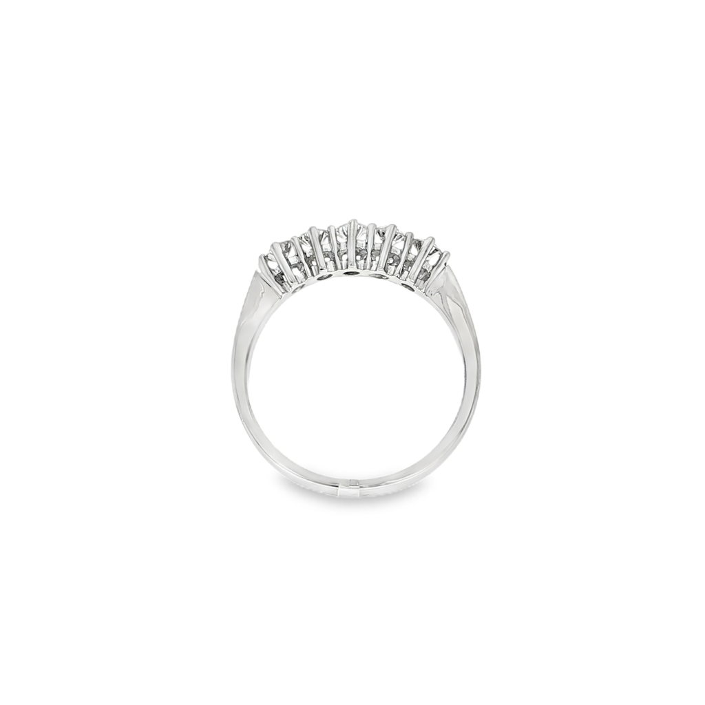 ANILLO CINQUILLO ORO BLANCO CON DIAMANTES