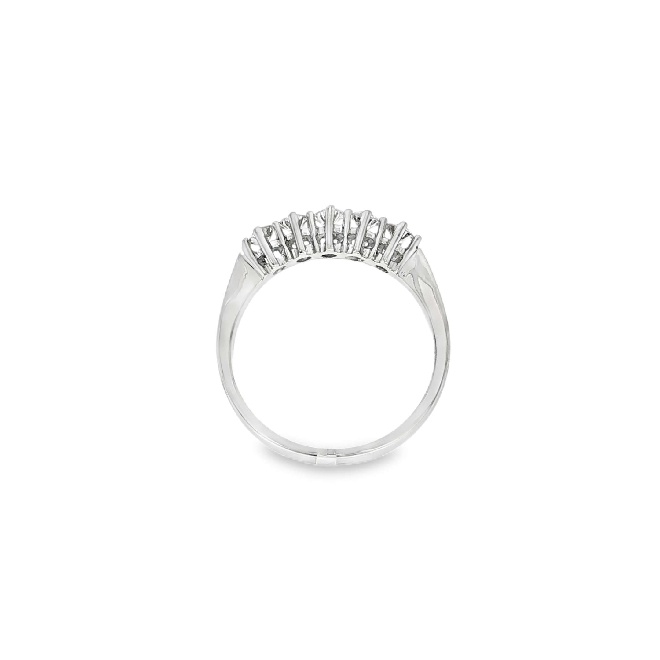 ANILLO CINQUILLO ORO BLANCO CON DIAMANTES