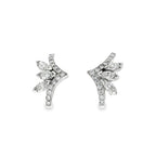 CONJUNTO SORTIJA Y PENDIENTES ORO BLANCO Y MARQUISES