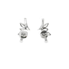 CONJUNTO SORTIJA Y PENDIENTES ORO BLANCO Y MARQUISES
