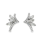CONJUNTO SORTIJA Y PENDIENTES ORO BLANCO Y MARQUISES