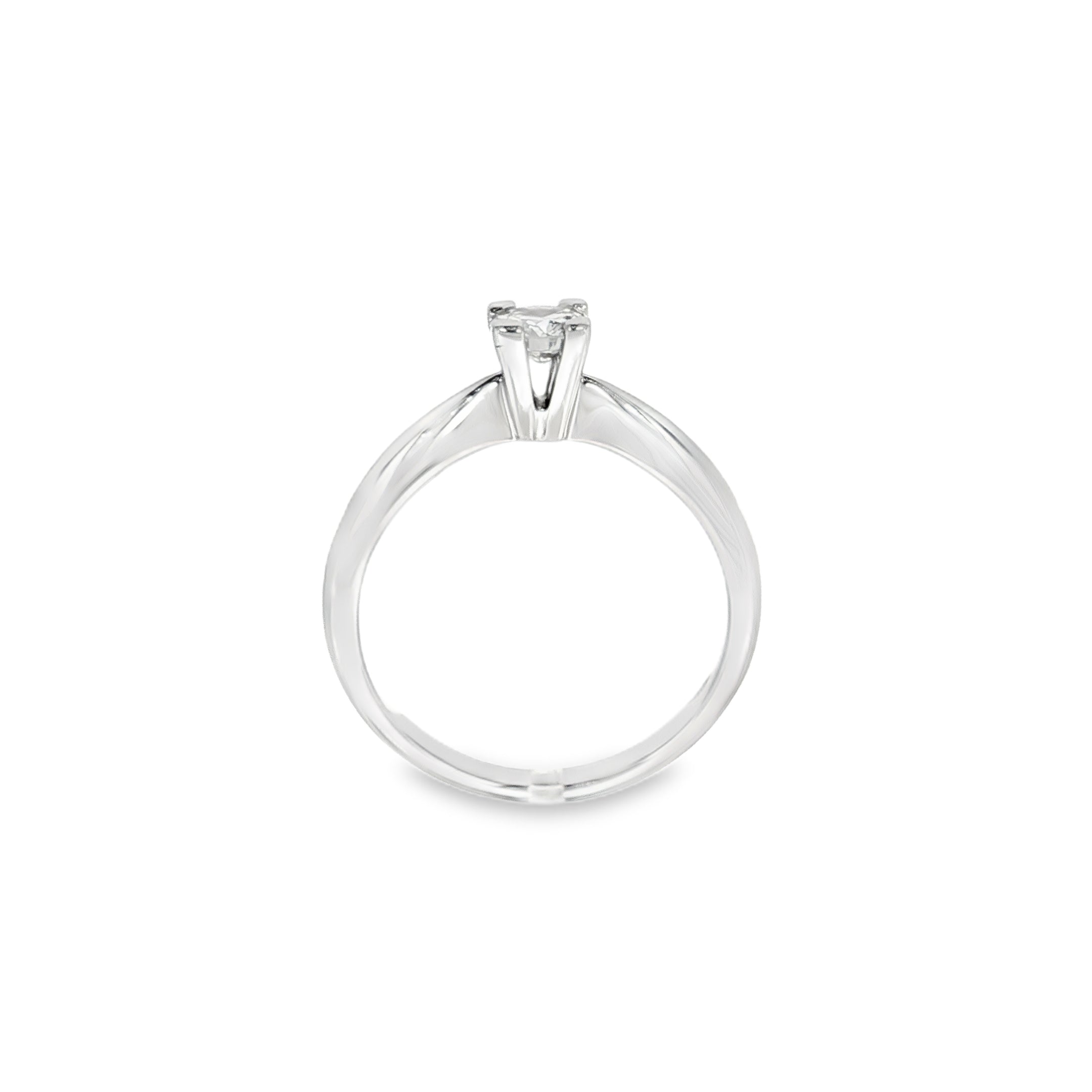 SOLITARIO ORO BLANCO CON DIAMANTE