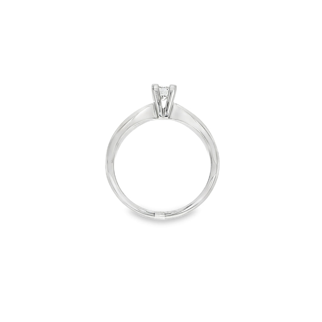 SOLITARIO ORO BLANCO CON DIAMANTE