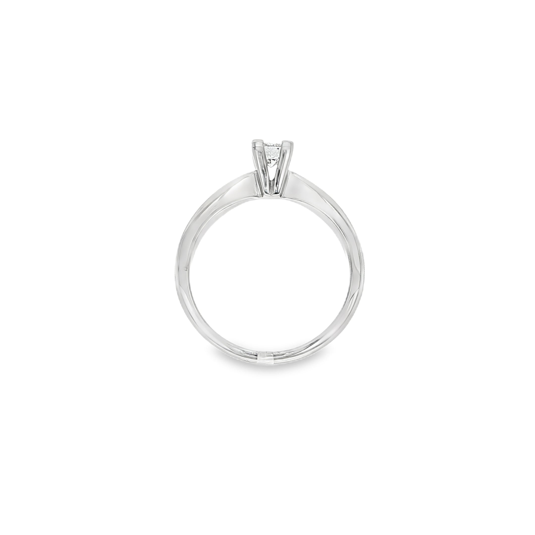 SOLITARIO ORO BLANCO CON DIAMANTE