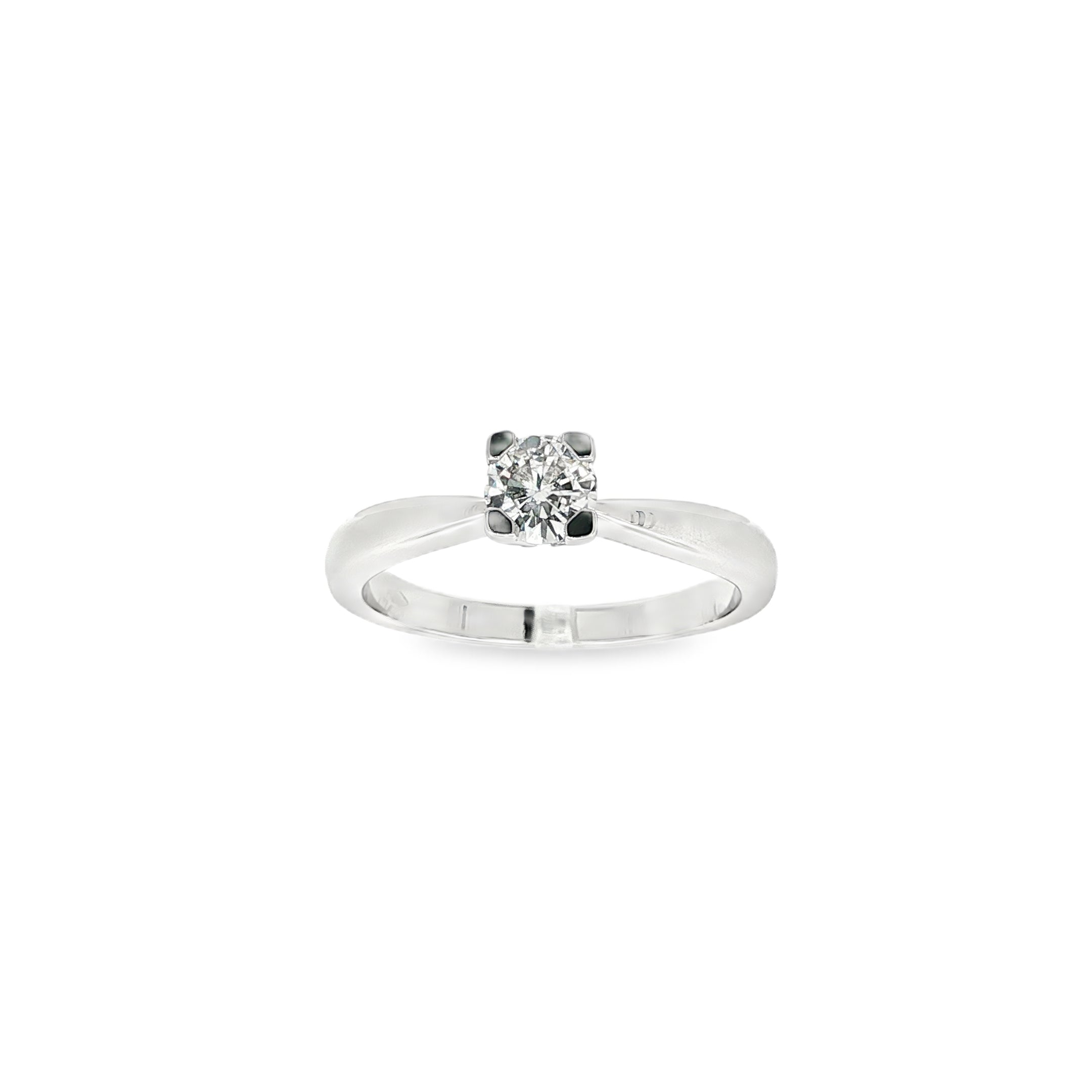 SOLITARIO ORO BLANCO CON DIAMANTE